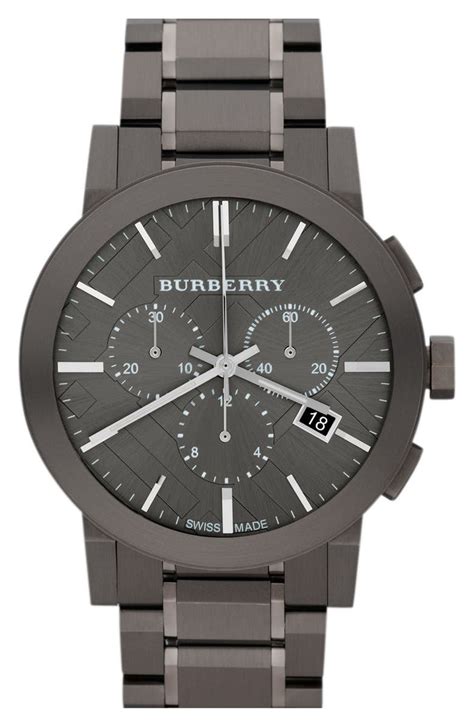 burberry large chronograph bracelet watch|burberry watch outlet.